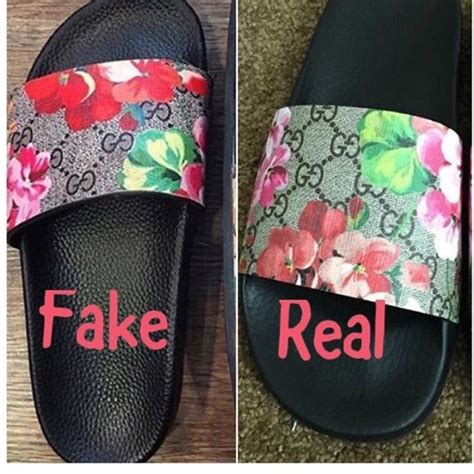 fake vs real gucci flip flops|authenticate gucci marmont raffia slides.